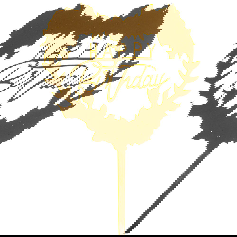 Heart Happy Birthday Cake Topper (Imported) - ardor