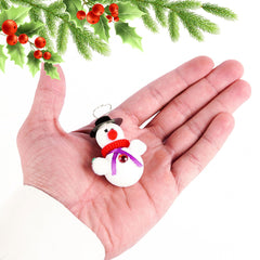 Small Hanging Snow Man 6 Pcs for Christmas Party Decor - ardor