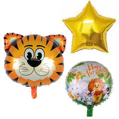Tiger Foil Balloons 5 Pcs Set