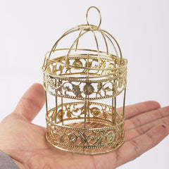 Mini Golden Iron Cage For Home Decor