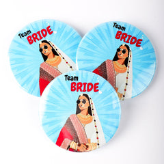 Charming Couple Badges: Larky Wale & Larki Wale Wedding Badges 6 Pcs