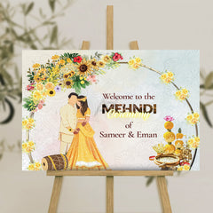 Customize Festival | Mehndi Welcome Board
