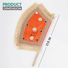 Hand Made Velvet Fan 1 pcs For Mendhi, Maiyu, party Decoration
