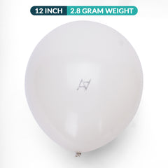 Pack of 100 - 12 Inches - White latex Balloon - Premium Quality Balloons for Parties & Events
