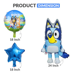 Bluey Foil Balloon Set (5 Pcs) by Ali Akbar Decoration – Kids Party Balloons