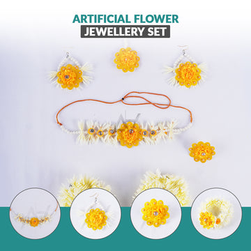 Artificial Flower Jewellery Set for wedding with Gajray