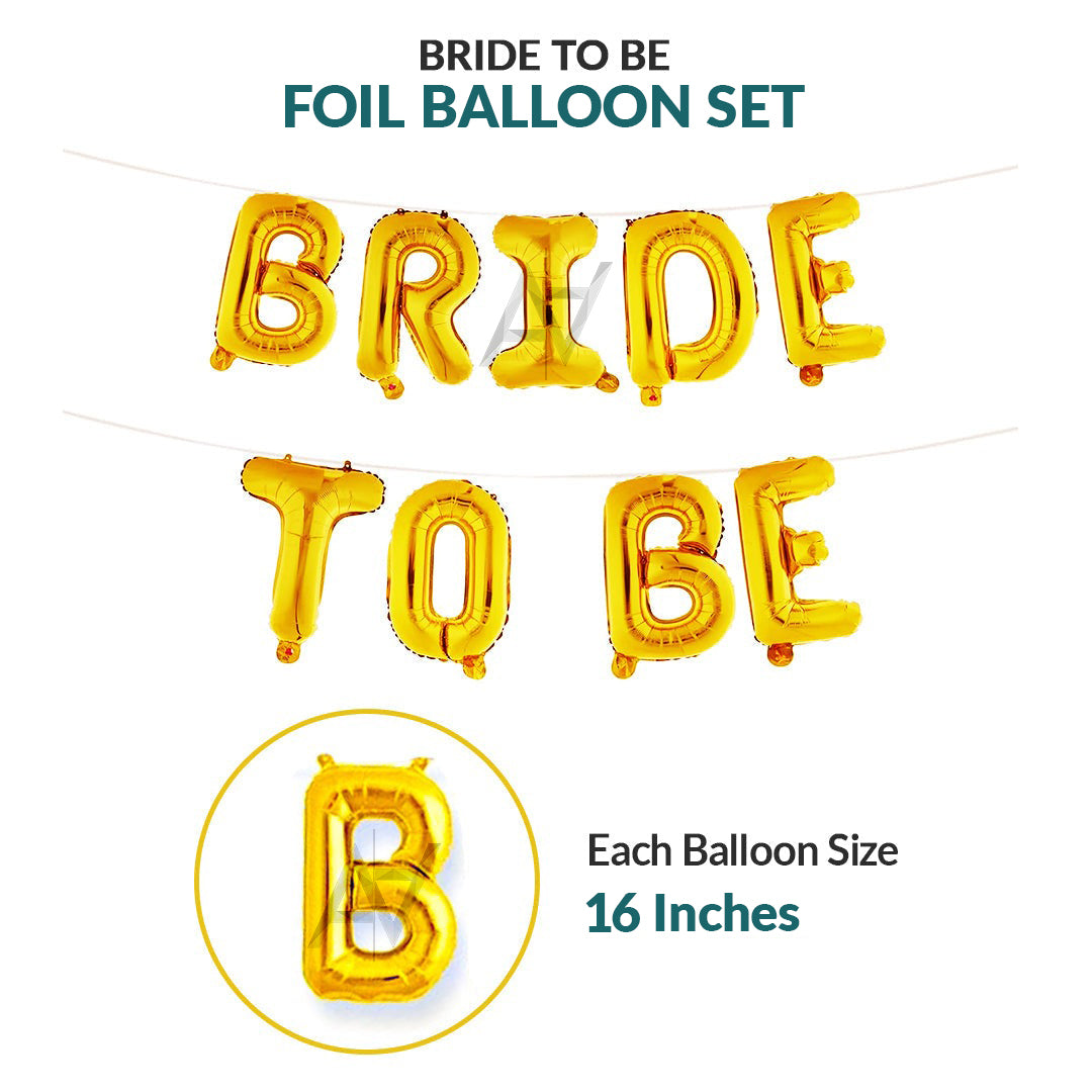 Bride To BE Foil Balloons Set