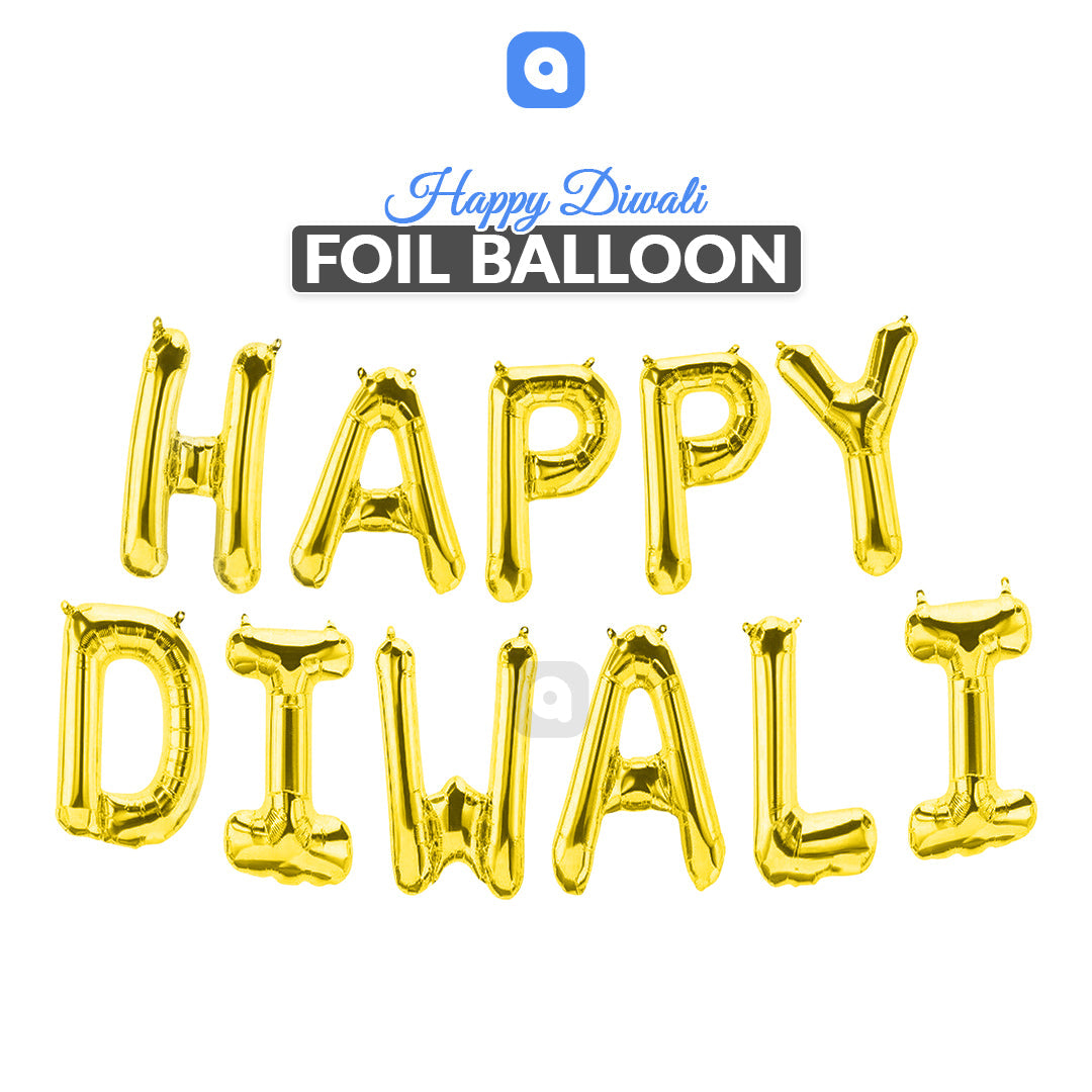 Happy Diwali Foil Balloon Set