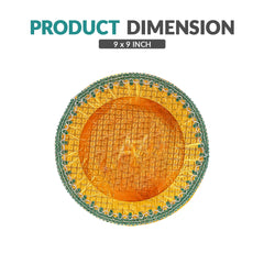 Round Mehndi Decorated Plates