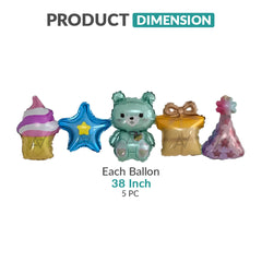 Garland Foil Balloon 5 Pcs Set