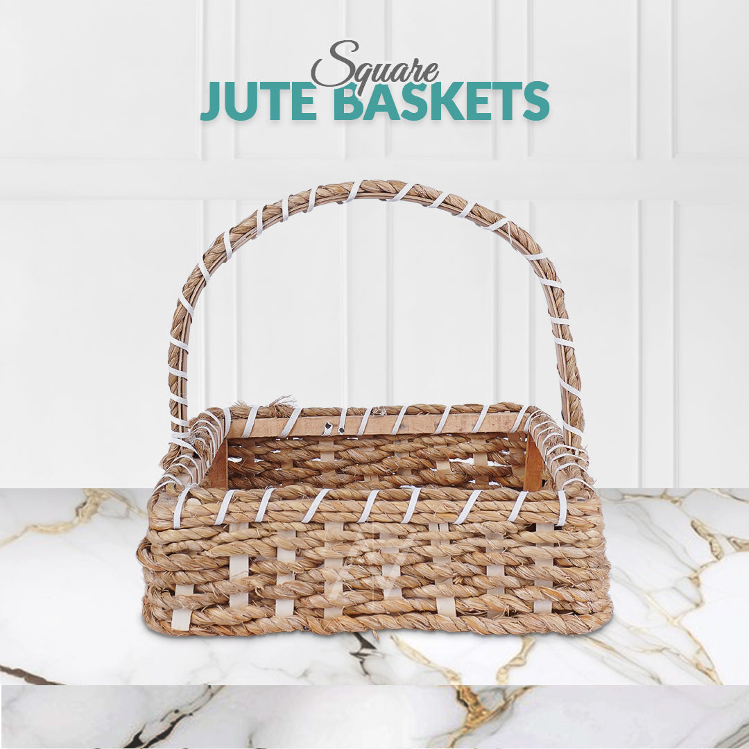 5 Pcs Set - Square Jute Basket