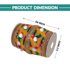 Pack of 10 - Multi Color Dhol Shape Nikkah Pouches