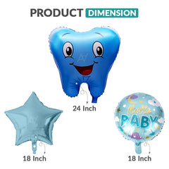 First Tooth Foil Balloon Set (5 Pcs) – Cute Baby Party Balloons