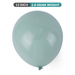 Pack of 100 - 12 Inches - Dusty Green latex Balloon - Premium Quality Balloons for Parties & Events