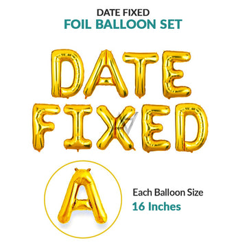 Date Fixed Foil Balloons Set
