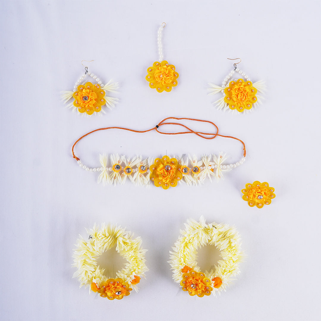 Artificial Flower Jewellery Set for wedding with Gajray