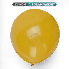Pack of 100 - 12 Inches - Mustard latex Balloon - Premium Quality Balloons for Parties & Events