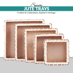 Beidge Square Jute Storage Basket for Home or Gifting