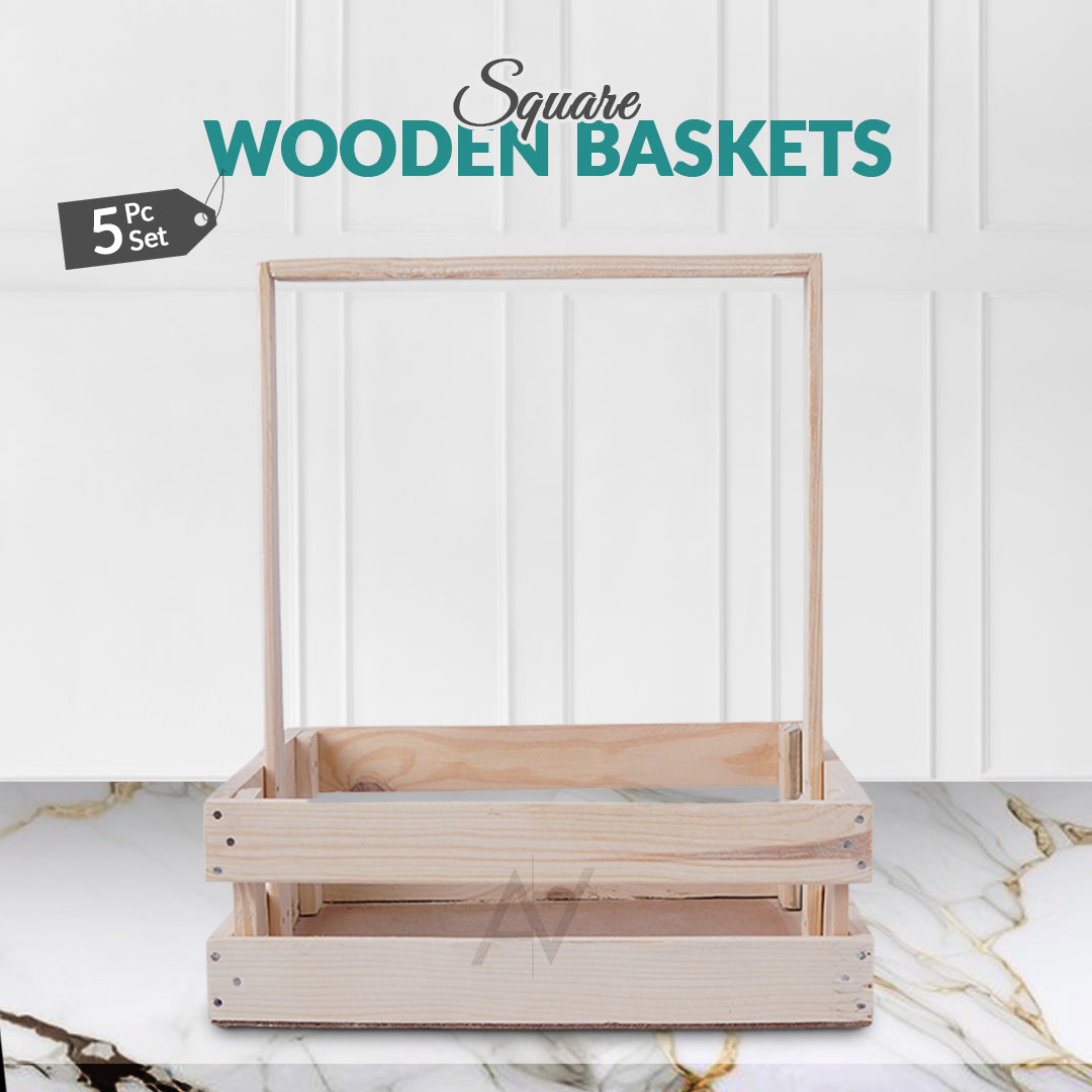 Square Wooden Baskets