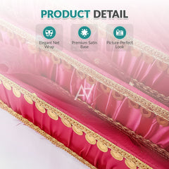 Set of 3 – Hot Pink Satin Wedding Trays for Gifting & Decoration