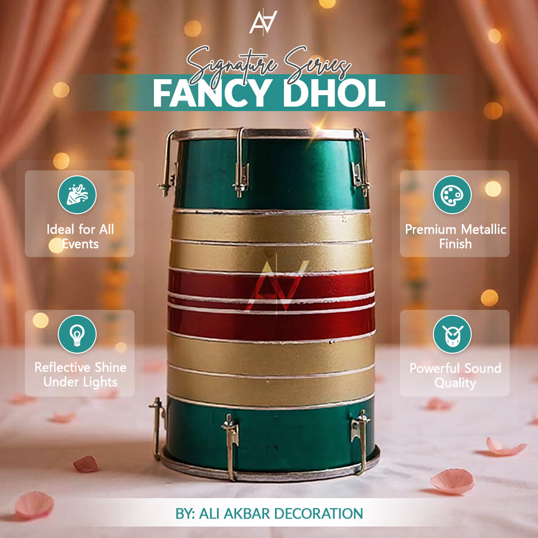 Fancy Dhol for Mehndi & Wedding Events – Decorative Traditional Dhol