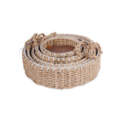 5 Pcs Set - Round Jute Basket