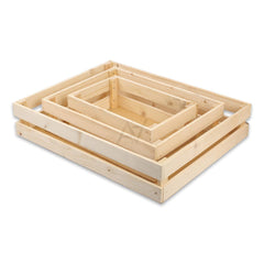 Wooden Baskets Set without Handle 5 Pcs Set