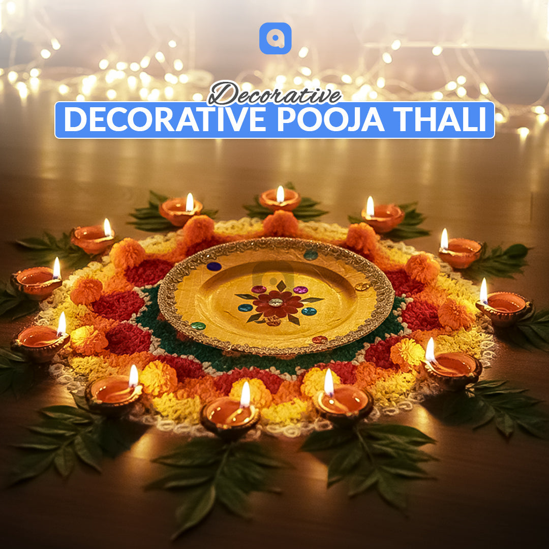 Decorative Pooja Thaali for Festivals & Rituals - Ali Akbar Decorations