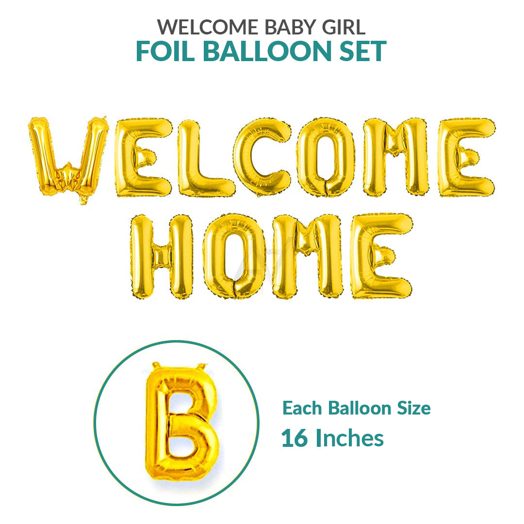 Welcome Home Foil Balloons Set