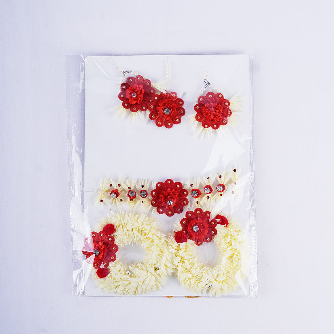 Artificial Flower Jewellery Set for wedding with Gajray