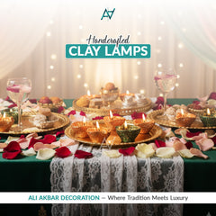 Pack of 6 Clay Lamps – Traditional Diyas for Diwali & Festive Decoration