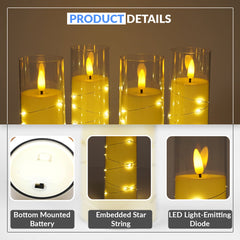 Battery Operate  Acrylic Led Candle