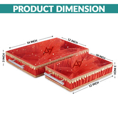 Set of 2 – Red Satin Wedding Trays for Gifting & Decor