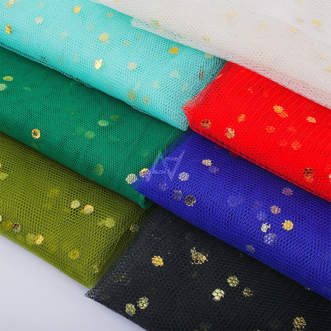 Golden Dot Fancy Net For Gift Wrapping