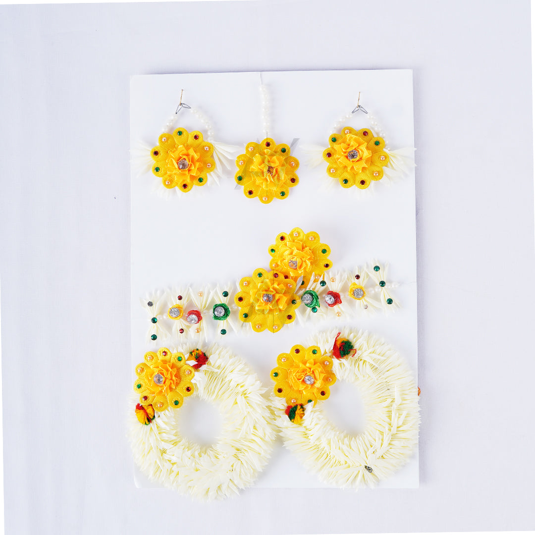 Artificial Flower Jewellery Set for wedding with Gajray