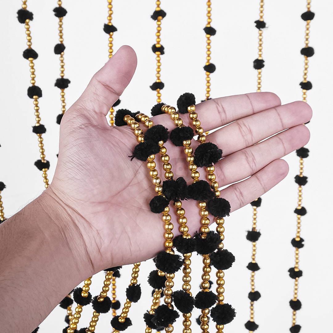 12 pcs - Small Pom Pom Garland – Colorful Decorative Garland for Parties & Events - aliakbardecoration