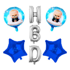 Pack of 10 - Boss Baby Foil Balloons - 5 pcs Set - Ali Akbar decoration