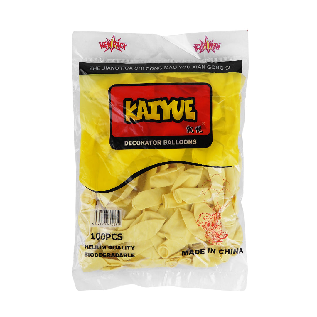 Kaiyue Lemon Yellow Color Latex Balloon