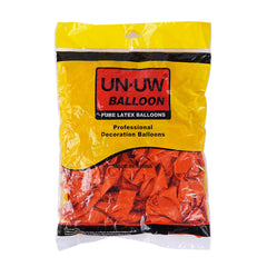 Pack of 100 - 12 Inches Metallic Orange Latex Balloon