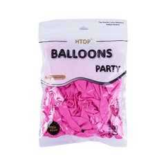 Pack of 100 - 12 Inches Hot Pink Latex Balloon