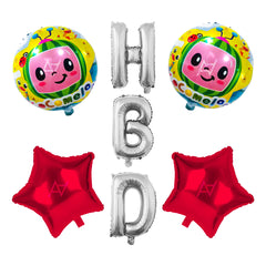 Pack of 10 - Cocomelon Foil Balloons - 5 pcs Set -  Ali Akbar decoration