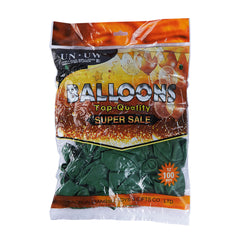 Pack of 100 - 12 Inches Bean green Latex Balloon