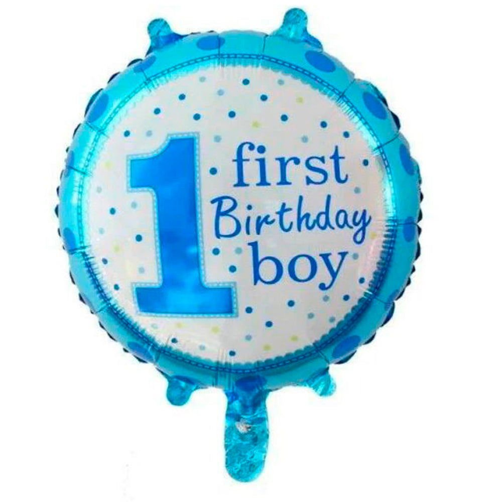 1st Birthday Boy Foil Balloons - aliakbardecoration