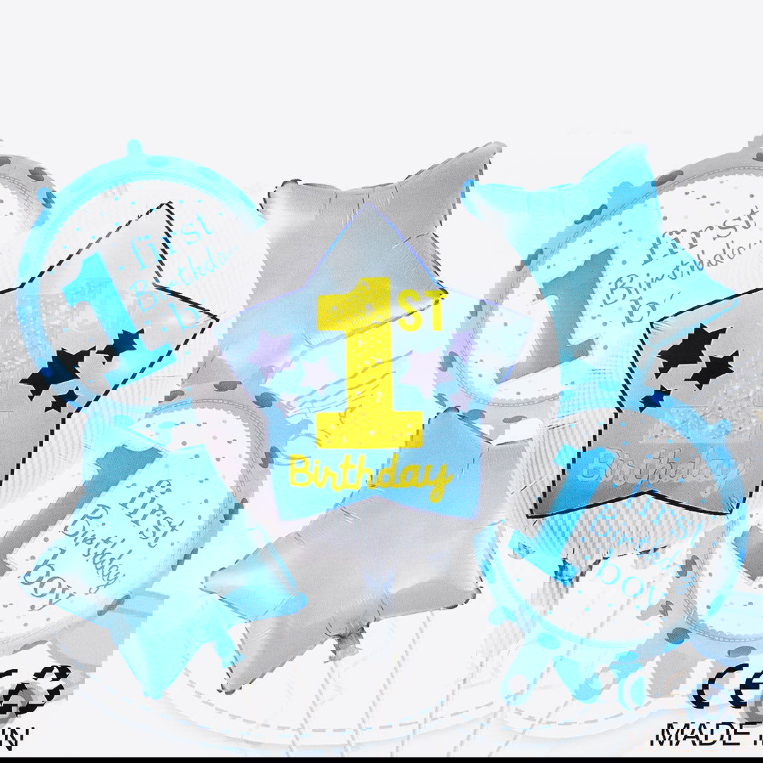 1st Birthday Foil Balloons 5 Pcs set