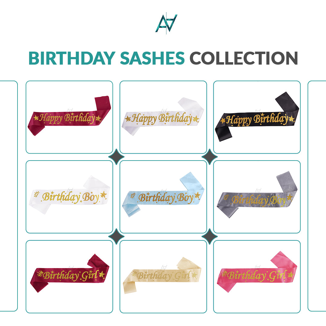 Birthday Boy Sashes – Multi Color Party Accessories