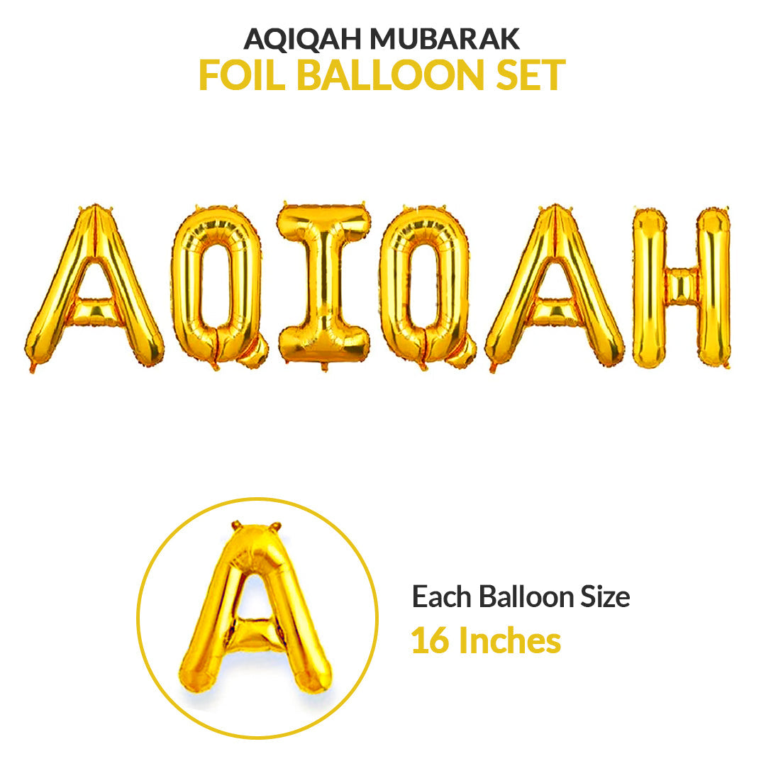 Aqiqah Foil Balloons Set