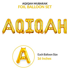 Aqiqah Foil Balloons Set