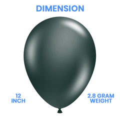 Pack of 100 - 12 Inches Blackish green Latex Balloon