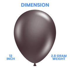 Pack of 100 - 12 Inches Choco brown Latex Balloon