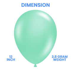 Pack of 100 - 12 Inches Sea green latex balloon